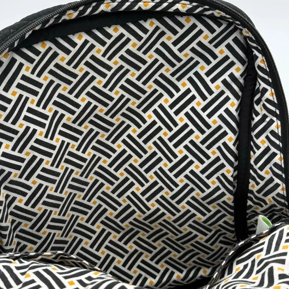 Vera Bradley Black Quilted Medium Sized Backpack